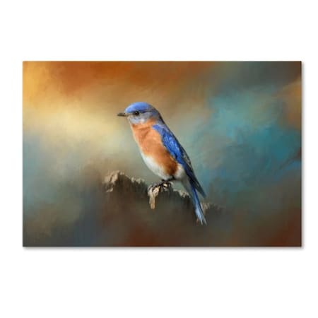 Jai Johnson 'Bluebird On The Fence' Canvas Art,30x47